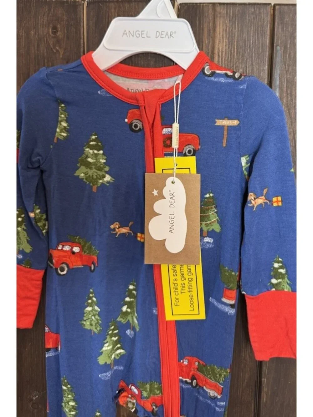 Angel Dear Baby 0-3 months Red Truck Convertible Romper NWT Christmas Holiday